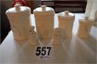 Pillsbury Doughboy Canister Set & Salt/Pepper