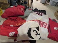 Wisconsin Badger clothing lot hat sweatshirts