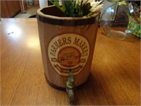 Wooden Farmers Market Flower Bucket/Planter