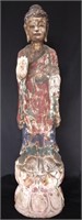 Ming Dynasty Wood Figure Polychrome Paint