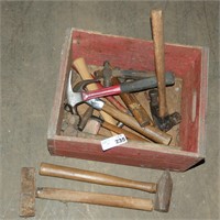 Wooden Crate w/ Sledge Hammers & Hammers