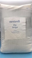 Nest well pin stripe twin comforter set