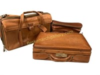 3 Pieces Vintage Hartman Leather Luggage