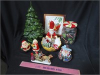 Box of Various Christmas Items