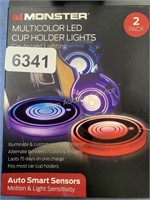 Monster multicolor LED cup holder lights