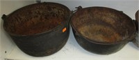 2 Cast Iron Pots