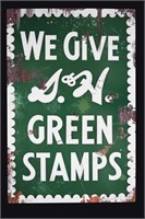 S&H Green Stamps SS Steel Repro Sign 28"X42"