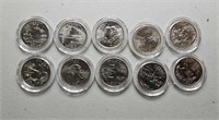 50 Uncirculated State Quarters With Vault Box