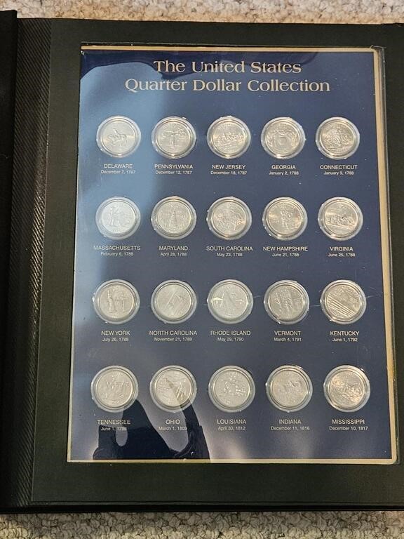 State quarter collection 55 coins with book