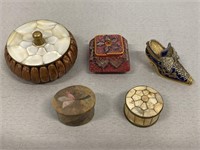 5 Decorative Trinket Boxes