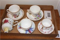 set of 4 tea cups and tea cup night light