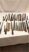 Group of 28 Vintage Kitchen Knives