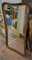 Wood Framed wall mirror 21" x 38"