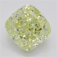 3.40ct,Yellow/VS1,Cushion cut GIA Diamond