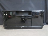 BLACK LACQUERED W/ TEAL DESIGN ON TOP SIDEBOARD