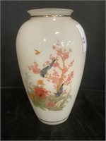 Antique Handpainted Glass Vase.