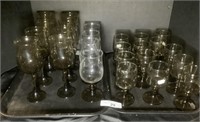Four Pfaltzgraff Stemmed Glasss & Assorted