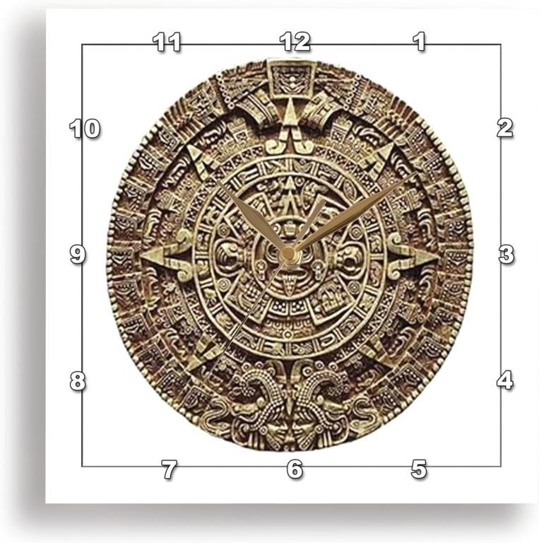 (N) 3dRose DPP_60664_1 Mayan Calendar Wall Clock,