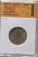 2010-D Yellowstone Quarter SGS MS70