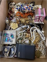 Box of jewelry and more