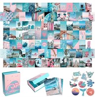Blue Aesthetic Wall Collage Kit, 50 Set 4x6
