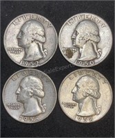 1950’s 90% Silver Quarters