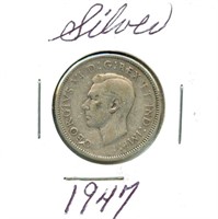 1947 Canadian Silver Quarter