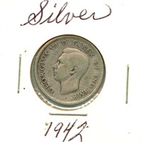 1942 Canadian Silver Quarter