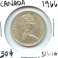 1966 Canadian Silver Half Dollar