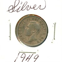 1949 Canadian Silver Quarter