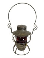 Vintage Dressel Kerosene Lantern w/ Red Globe