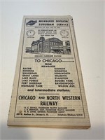 Wisconsin division suburban service timetable 1951