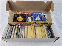 Assorted baseball cards in box