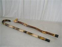 2 count custom wooden Canes
