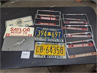 Lot of License Plates and Local Frames