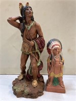 Native American Statue & Bank