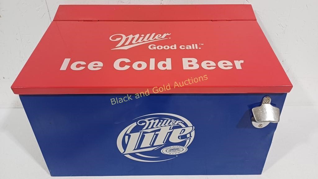 VTG Metal Miller Lite Beer Cooler