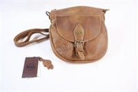 ROOTS Brown Leather Shoulder Bag