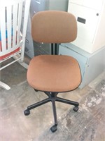 Rolling Office Chair; Brown; No Arm Rests