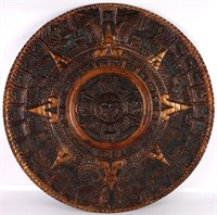 HUGE 41" DIAMETER AZTEC DESIGN COPPER PLATE