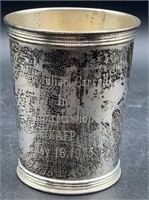 WM Kenrick Sterling 1832 Gov Carroll Julep Cup