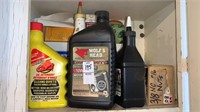 Shelf Lot of Assorted Motor Oil and Other Items