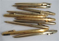 Vintage ink pens, gold electroplated.