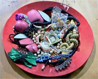 Costume Jewelery Lot (Red Tray Not Included)