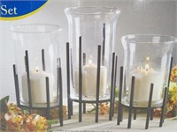 3 Piece Candle Holder Set In Box