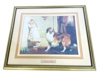A Special Pleader Framed Victorian girl & Collie