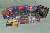 10 NASCAR die cast models, 9 in original packaging