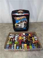 Hot Wheels Cars and Storage Case