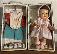 J - COLLECTLE BABY DOLL W/ WARDROBE & CASE (B2)