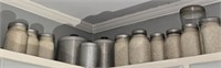 Mason Jars Full of Rice & Aluminum Canisters